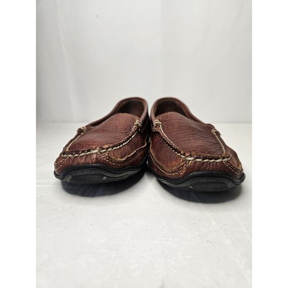 LL.L. Bean 0FXL5 Shoes Brown Leather Penny Loafers Men's 8M Slip-on Shoes - Picture 3 of 8